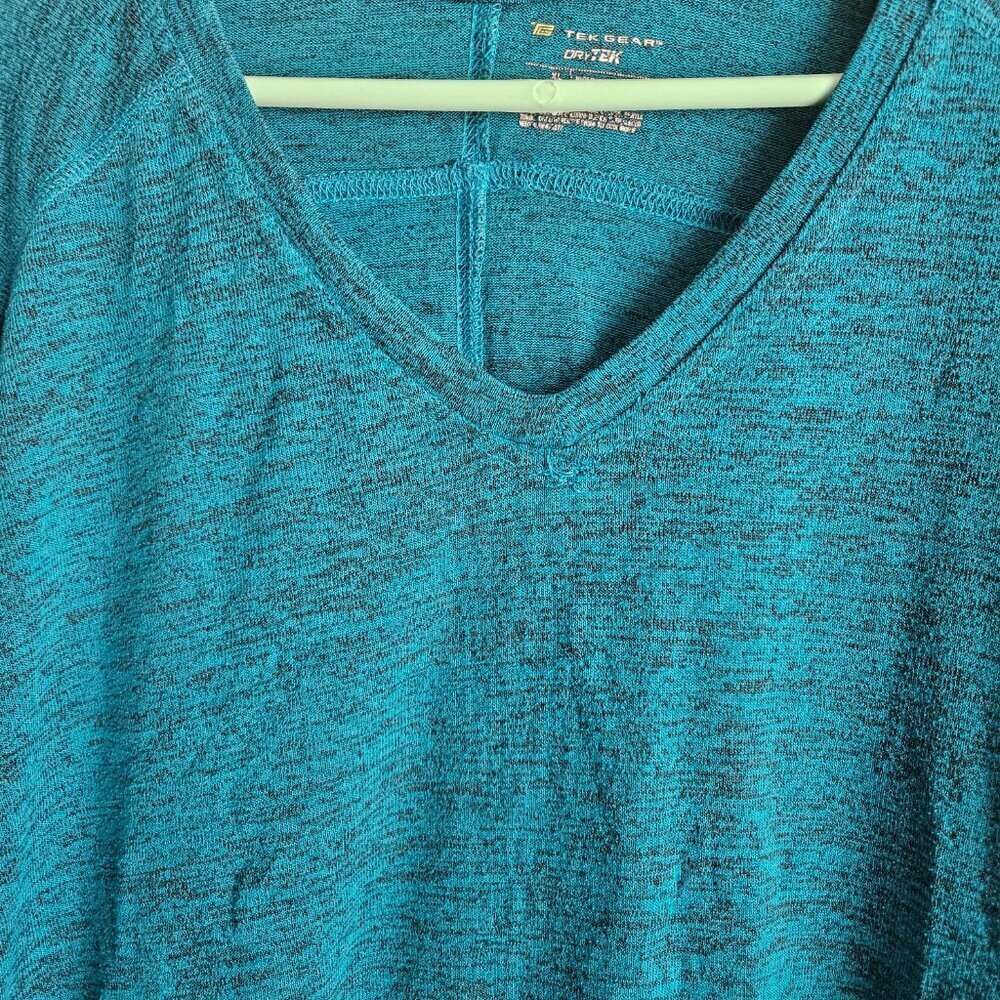Tek gear dry tek gym Pullover workout shirt tunic teal black Slits On Sides XL - Picture 2 of 6
